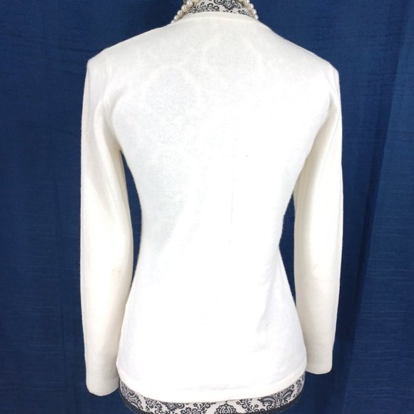 RICHARD GRAND Cashmere LS 3 Pocket Cardigan Sweater S - Picture 4 of 7